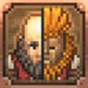 Two faces achievement icon.